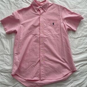 Ralph Lauren Men’s Pink Short Sleeve Button-Down Shirt Size M